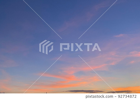 beautiful sunset and moon 92734872