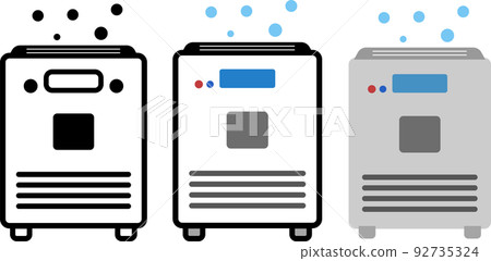 air purifier icon set 92735324