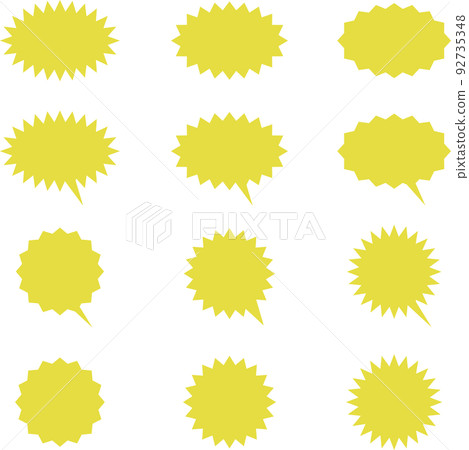 Zigzag pop bomb set illustration Zigzag pop bomb set illustration 92735348