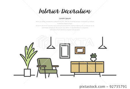 Vector illustration material: indoor interior... - Stock Illustration ...