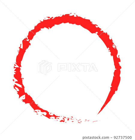 手寫風格紅色圓圈。 92737500