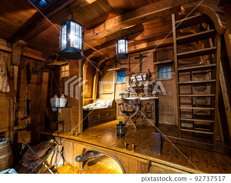 Interior of Historical colonial museum, Casa de Colon, Colombus House in Las Palmas, Gran Canaria, Spain 92737517