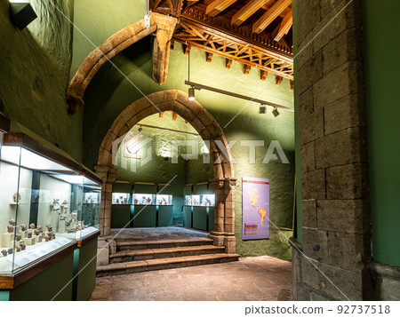Interior of Historical colonial museum, Casa de Colon, Colombus House in Las Palmas, Gran Canaria, Spain 92737518