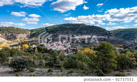 Mountain landscapes at the village Valdecabras, Serrania de Cuenca, Spain 92737551
