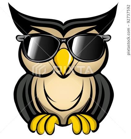 Owl with sunglasses, logo Owl with sunglasses, logo 92737592
