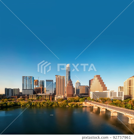Downtown Austin Texas skyline and Colorado river Downtown Austin Texas skyline and Colorado river 92737961