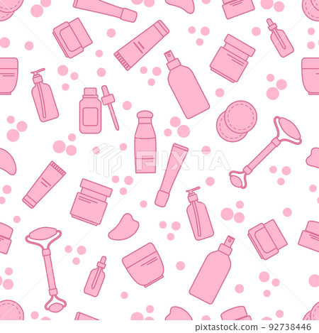 Pattern Beauty Routine Face Skin Care Cosmetics Pattern Beauty Routine Face Skin Care Cosmetics 92738446