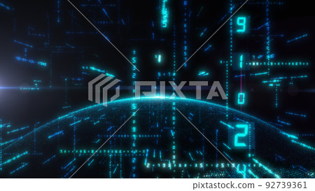 Earth and luminous elements with numbers 92739361