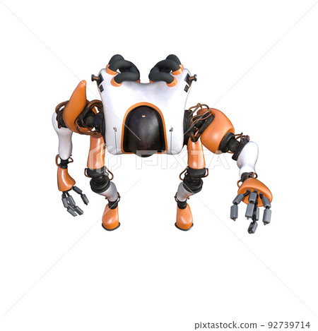 Cartoon character roboter isolated on white background. Character for collages, Clipart, photobashing. 3d rendering illustration. Cartoon character roboter isolated on white background. Character for collages, Clipart, photobashing. 3d rendering illustration. 92739714