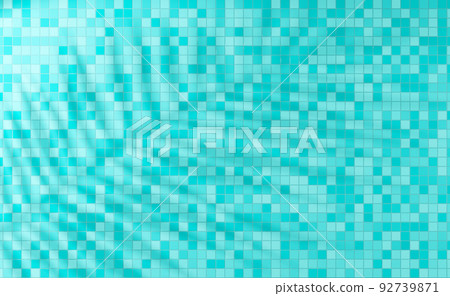 Swimming pool underwater podium with blue, turqouise tile Swimming pool underwater podium with blue, turqouise tile 92739871