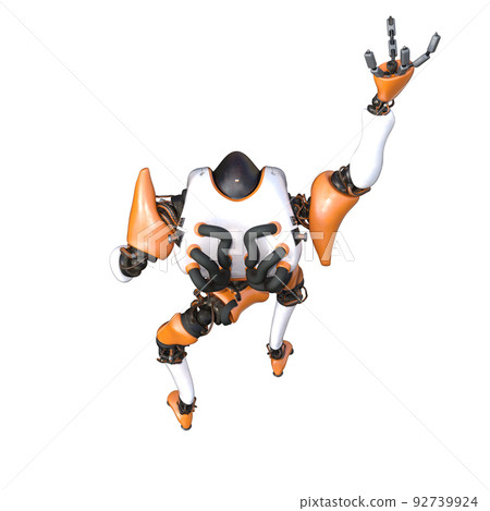 Cartoon character roboter isolated on white background. Character for collages, Clipart, photobashing. 3d rendering illustration. Cartoon character roboter isolated on white background. Character for collages, Clipart, photobashing. 3d rendering illustration. 92739924