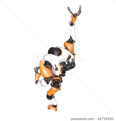 Cartoon character roboter isolated on white background. Character for collages, Clipart, photobashing. 3d rendering illustration. Cartoon character roboter isolated on white background. Character for collages, Clipart, photobashing. 3d rendering illustration. 92739926