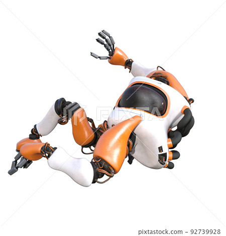 Cartoon character roboter isolated on white background. Character for collages, Clipart, photobashing. 3d rendering illustration. Cartoon character roboter isolated on white background. Character for collages, Clipart, photobashing. 3d rendering illustration. 92739928