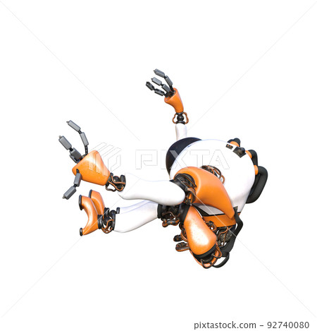 Cartoon character roboter isolated on white background. Character for collages, Clipart, photobashing. 3d rendering illustration. Cartoon character roboter isolated on white background. Character for collages, Clipart, photobashing. 3d rendering illustration. 92740080