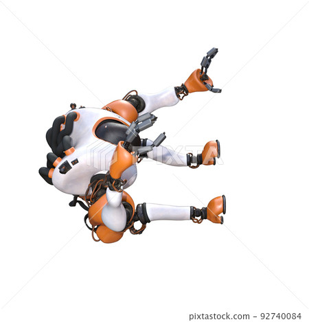 Cartoon character roboter isolated on white background. Character for collages, Clipart, photobashing. 3d rendering illustration. Cartoon character roboter isolated on white background. Character for collages, Clipart, photobashing. 3d rendering illustration. 92740084