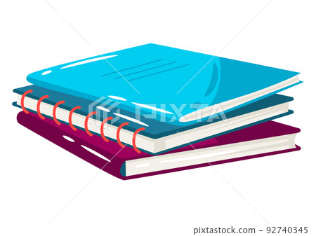 Illustration of notebooks stack. School item.... - Stock Illustration ...