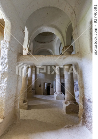 detail of the church arches carved in the rock 92740691