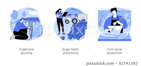 Sugar production isolated cartoon vector illustrations se Sugar production isolated cartoon vector illustrations se 92741392