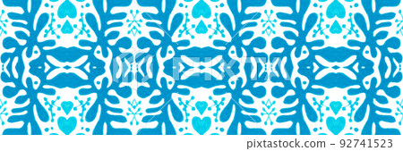 Dutch blue mosaic. Abstract azulejo background. Vintage majolica design. 92741523