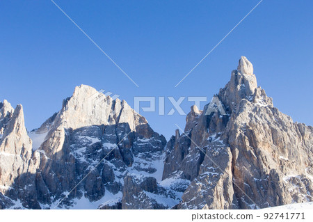 Dolomites peaks view. San Martino di Castrozza, Italy Dolomites peaks view. San Martino di Castrozza, Italy 92741771