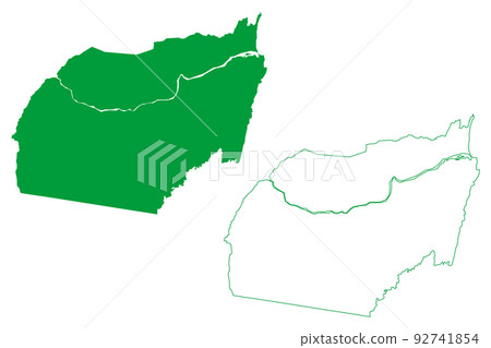 Itacare municipality (Bahia state, Municipalities of Brazil, Federative Republic of Brazil) map vector illustration, scribble sketch map Itacare municipality (Bahia state, Municipalities of Brazil, Federative Republic of Brazil) map vector illustration, scribble sketch map 92741854