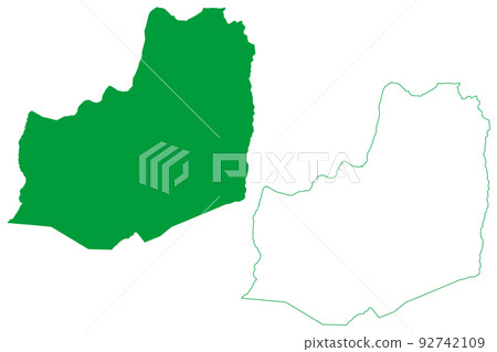 Juazeiro municipality (Bahia state, Municipalities of Brazil, Federative Republic of Brazil) map vector illustration, scribble sketch Joazeiro map 92742109