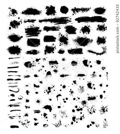 A set of black blots. Vector illustration A set of black blots. Vector illustration 92742438