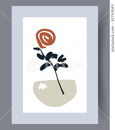 Scandinavian abstract vector print set. 92743043