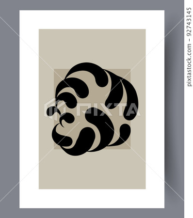Scandinavian abstract vector print. Scandinavian abstract vector print. 92743145