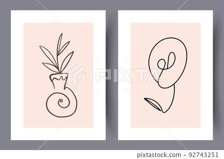 Scandinavian abstract vector print. Scandinavian abstract vector print. 92743251