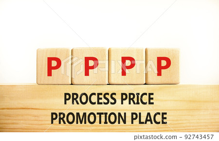 PPPP process price promotion place symbol. Concept words PPPP process price promotion place on wooden blocks on beautiful white background. Business and PPPP process price promotion place concept. PPPP process price promotion place symbol. Concept words PPPP process price promotion place on wooden blocks on beautiful white background. Business and PPPP process price promotion place concept. 92743457