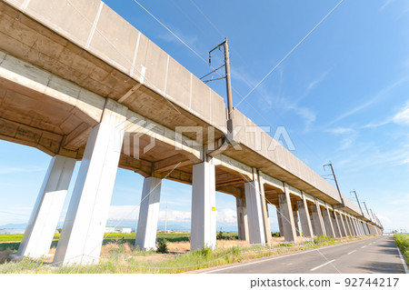 Viaduct of Shinkansen 92744217