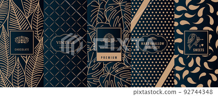 Vintage collection of design elements,labels,icon,frames, for logo,packaging,vector design of luxury products.for perfume,soap,wine, lotion Isolated Vintage collection of design elements,labels,icon,frames, for logo,packaging,vector design of luxury products.for perfume,soap,wine, lotion Isolated 92744348