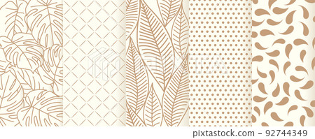 Vector gold pattern set art ornament. Vintage elements for design in Victorian style. Ornamental background Vector gold pattern set art ornament. Vintage elements for design in Victorian style. Ornamental background 92744349