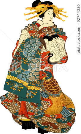 Oiran in extravagant costume Oiran in extravagant costume 92744380