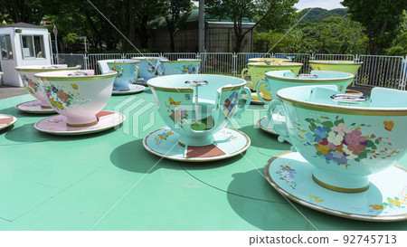 Showa retro coffee cup in an amusement park 92745713