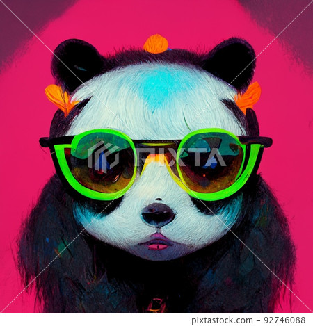 Portrait of a hipster wearing sunglasses. Hipster in sunglasses. Stylized drawing of a fashionista on an colored background. Perfect for phone wallpaper or for posters. Portrait of a hipster wearing sunglasses. Hipster in sunglasses. Stylized drawing of a fashionista on an colored background. Perfect for phone wallpaper or for posters. 92746088