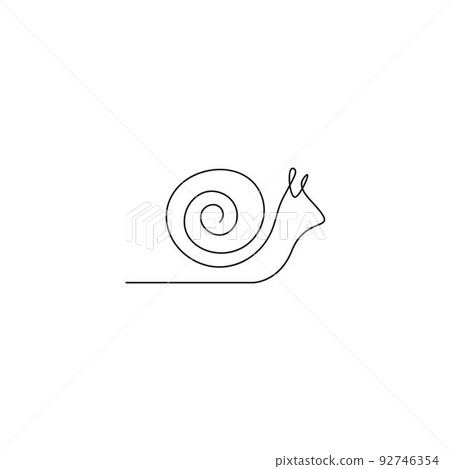 Snail icon line art design illustration 92746354