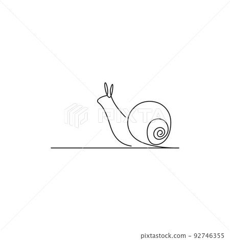 Snail icon line art design illustration Snail icon line art design illustration 92746355