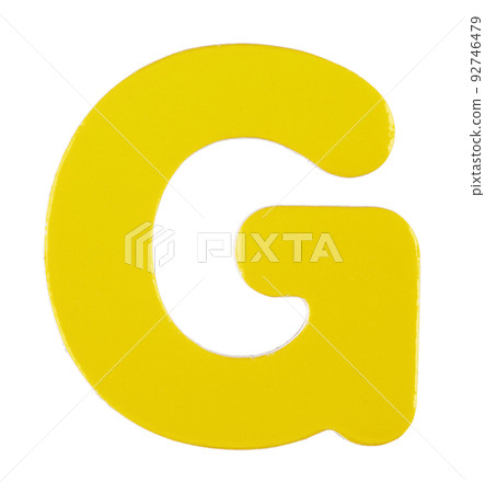 Upper case G magnetic letter on white with clipping path Upper case G magnetic letter on white with clipping path 92746479