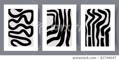 Printable wall art vector poster set vector. 92746647