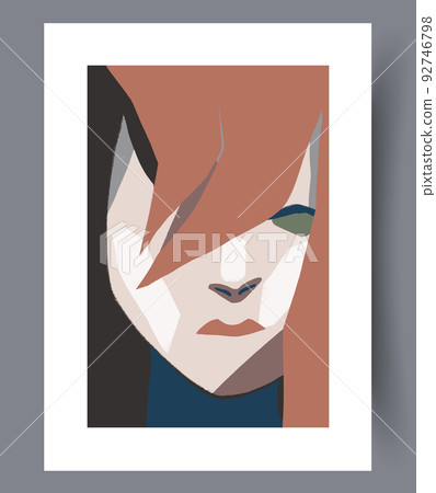 Scandinavian abstract vector print set. 92746798