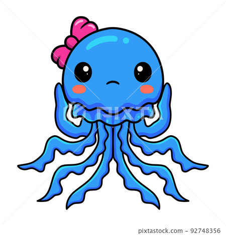 cartoon, character, jellyfish 92748356