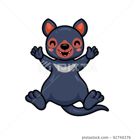 Cute little tasmanian devil cartoon sitting Cute little tasmanian devil cartoon sitting 92748376