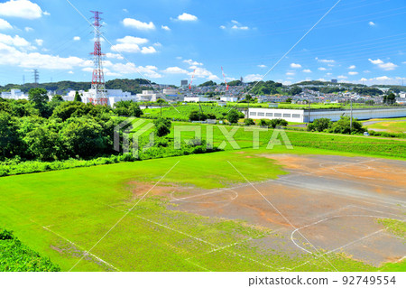 石田大橋 / 從多摩川看日野市（帝京大學 - 明成大學）（東京都日野市）[2022年7月] 92749554