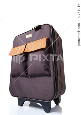 brown suitcase isolated on white background 92751016