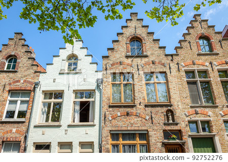 Bruges flemish architecture building facades pattern, Belgium Bruges flemish architecture building facades pattern, Belgium 92752276