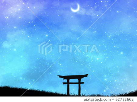 Moon and Starry Sky Moon and Starry Sky 92752662