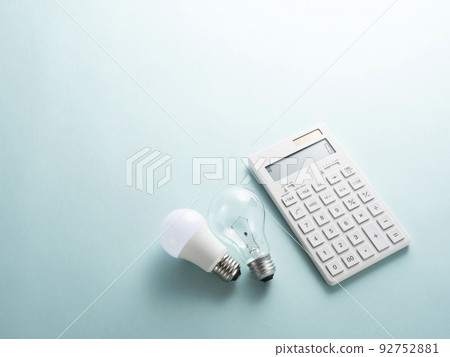 Incandescent light bulb and LED bulb and calculator 92752881