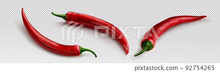 Chili pepper realistic 3d, transparent background 92754265